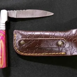 Folding Pocket Knife With Sheath