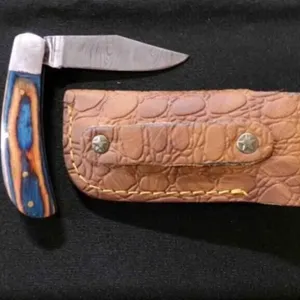 Folding Pocket Knife With Sheath