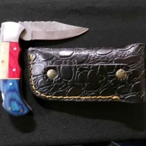 Folding Pocket Knife With Sheath
