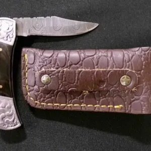 Folding Pocket Knife With Sheath