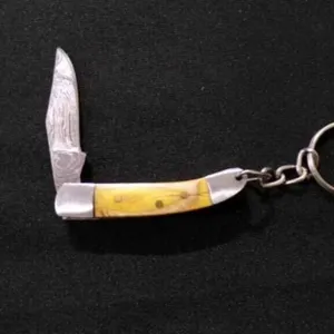 Miniature Folding Pocket Knife With Keychain