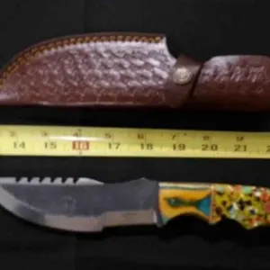 Stright Back Knife With Sheath