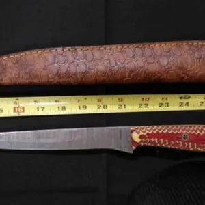 Long Fillet Bladed Knife With Sheath