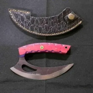 Ulu-Knife With Leather Sheath
