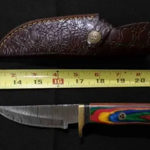 Straight Back Knife With Sheath