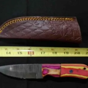 Drop Point Knife With Sheath