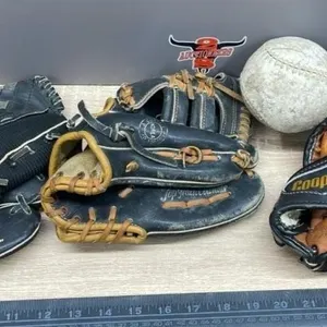 3 Baseball Gloves & Ball.