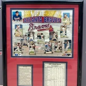 Framed 1995 World Series Atlanta Braves