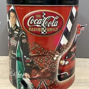 Coca-Cola NASCAR Collector Tin. 11.5"H.