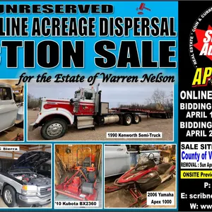 Dispersal Auction for the Estate of Warren Nelson : McLaughlin, AB : April 18th-25th : 2026