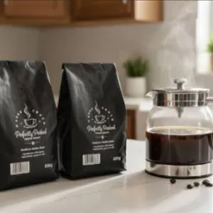 Perfectly Perked Arabica Whole Coffee Beans, 500g Each, Set of 2