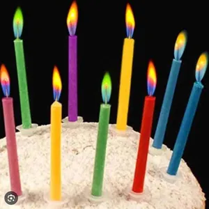 Samrok Colorflame Birthday Candles, 12 - 12pcs packs