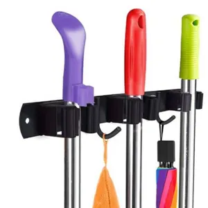 Hurryfox Mop and Bathroom Mop Holder-Black