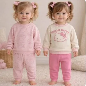 Hello Kitty Sweatshirt, Leggings, and Jogger Set, Size 9M