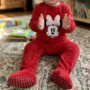 Disney Themed Infant One-Piece Footed Pajamas, Set of Two