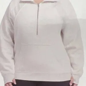 Danskin XL/TG Quarter-Zip Pullover Sweatshirt in Light Gray