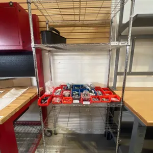 Metal Wire Storage Rack, 6 x 3 x 18 Inches, 4-Shelf **Does not include items on shelf**