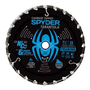 Lot of 2 - Spyder Framing 7-1/4-in 24 -Tooth Rough Finish Tungsten carbide-tipped steel Circular saw