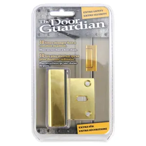 Lot of 2 - The Door Guardian Extra Security Door Locks, Brass