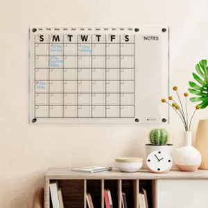 Moment Dry Erase Board Calendar (Clear) with Accessories