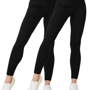 Lemon 2-Pack Ribbed High-Waisted Leggings - Size Large