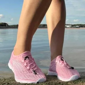 DOUSSPRT Women’s Water Shoes Quick Drying Sports Aqua Shoes Pink Size 7.5