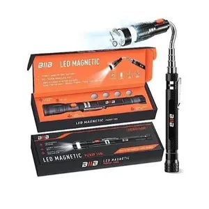 BIIB LED Magnetic Pickup Tool with Telescoping Handle, 3 LR44 Batteries Included