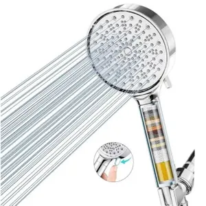 Handheld Shower Head with 8 Spray Modes and 2M Stainless Steel Hose