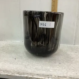 LARGE DECORATIVE VASE - SMOKEY COLOURED GLASS