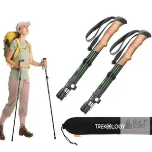 2 New TREKOLOGY Hiking Poles Walking Stick for Hiking Trekking Poles Hiking Stick Hiking Poles Collapsible Lightweight Walking Poles for Women Walking