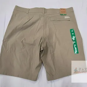 NEW Eddie Bauer Tech Chino Short, Size 38, Khaki, Stretch Nylon, Button/Zipper, 10" Inseam