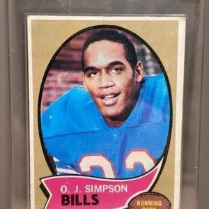 1969 O.J. Simpson Rookie Football Card.