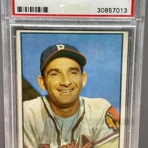 1953 Graded 4 Sid Gordon Bowman Baseball Card.