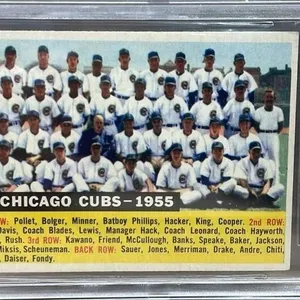 1956 Graded 6.5 TOPPS Chicago Cubs Team Baseball