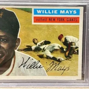 1956 Graded 7 Willie Mays TOPPS Baseball Card.