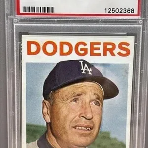 1964 Graded 7 Walt Alston TOPPS Baseball Card.