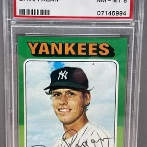 1975 Graded 8 Dave Pagan TOPPS Baseball Card. *DC