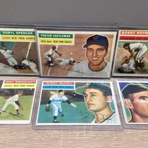 6 1950�s New York Giants Baseball Cards. *DC