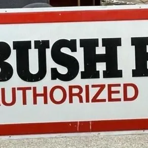 Single Sided Metal "BUSH HOG" Sign. 72� x 23�.