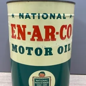 EMPTY 5 US QT En-Ar-Co Oil Can.