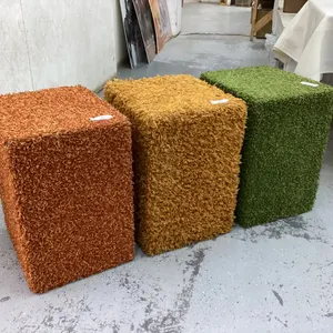 3 CARPET COVERED CUBES