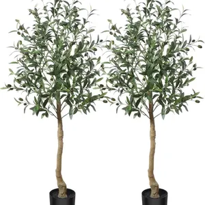 $130 CROSOFMI Artificial Olive Tree Plant 4 Feet