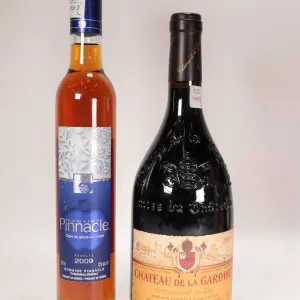 Chateau de la Gardine/ 2011/ Red Wine/ 750ml/ 15% ABV and Domaine/ Pinnacle/ 2009/ Ice Wine/ 375ml/ 