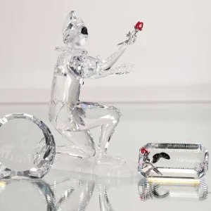Swarovski crystal "Harlequin" no. 254044, 5 1/2" in height. From the 1999 Masquerade Trilogy. Includ