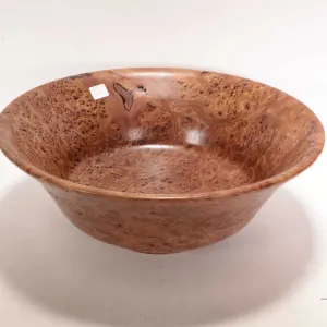 Brian McEvoy, artisan made decorative Carpathian Elm turned bowl, 15" in diameter X 6" in height. Si