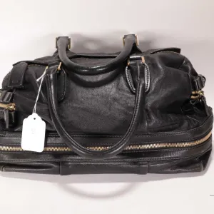 Vintage Chloe Andy expandable satchel in black leather. 16" L X 9" W X 18" H  Note: buyers must sati