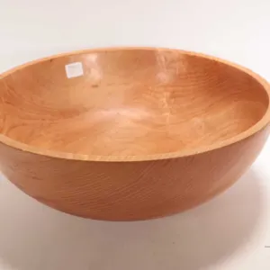 Brian McEvoy, artist made decorative maple wood turned bowl, initialed by artist B.N.M. and dated 19