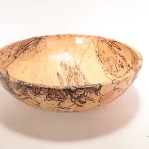 Brian McEvoy, artisan made decorative English beech turned wooden bowl, 16 1/2" in diameter X 5" hig