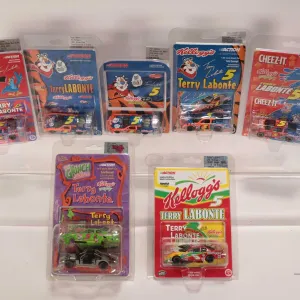 Eight 1: 64 scale die cast collectible Terry Labonte 2000-2004 race cars