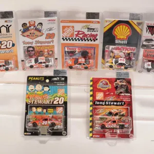 Seven 1: 64 scale die cast collectible Tony Stewart 1996-2002 race cars